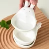 Cute-cartoon-rabbit-ceramic-plate-soy-plate-aissce-mini-bowl-1 Récipient à Sauce Lapin - Image 2