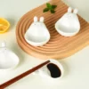 Cute-cartoon-rabbit-ceramic-plate-soy-plate-aissce-mini-bowl Récipient à Sauce Lapin
