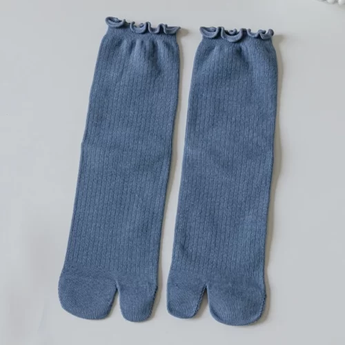 Bambou-japonais-hommes-et-femmes-t-fibre-deux-doigts-chaussettes-noir-Kimono-bascule-sandale-fendu-Ninjia.jpg_640x640-2 Chaussettes Tabi colorées - Bleu