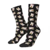 Colorful-Lucky-Cat-Socks-for-Men-and-Women-Non-ald-Maneki-Skateboard-Socks Chaussettes Maneki Neko noires