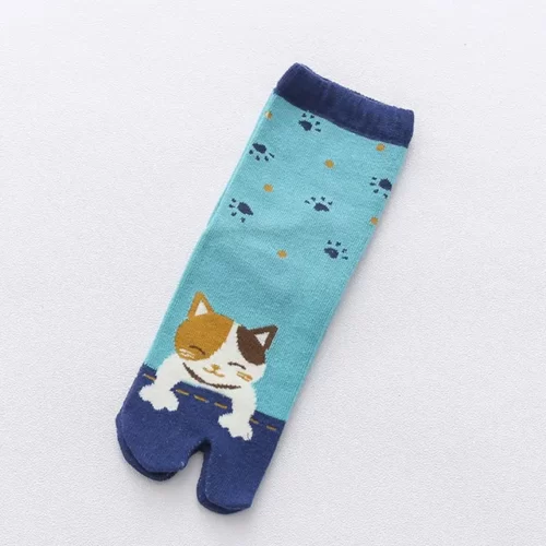 Socks-two-fingers-unisex-flip-flops-kimono-japanese-split-sandal-two-socks-Parker-socks-Tabi-Ninja-Geta.jpg_640x640-3 5 Paires Tabi Kawaii - Image 4