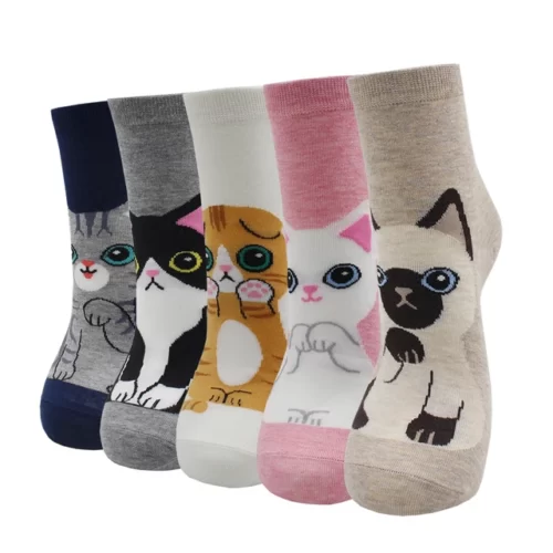 Cute-Kawaii-cartoon-cotton-socks-for-women-fashion-color-e-5-pairs.jpg_640x640-10 5 Paires chaussettes animaux kawaii - Grands chats