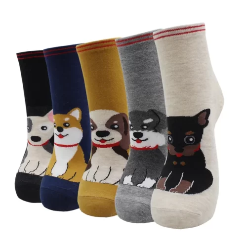 Cute-Kawaii-cartoon-cotton-socks-for-women-fashion-color-e-5-pairs.jpg_640x640-11 5 Paires chaussettes animaux kawaii - Grands chiens