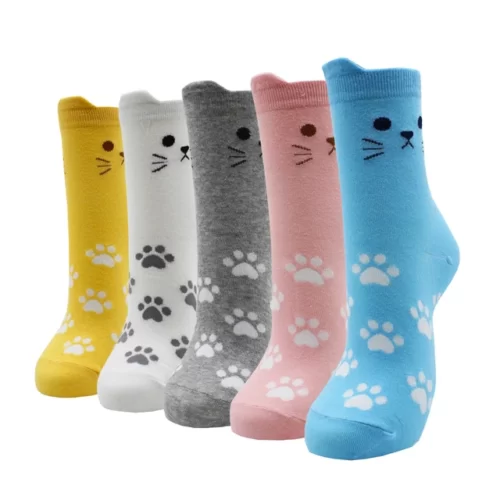 Cute-Kawaii-cartoon-cotton-socks-for-women-fashion-color-e-5-pairs.jpg_640x640-18 5 Paires chaussettes animaux kawaii - Traces de pattes