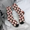 Polyester-socks-with-lucky-cat-Kitty-for-men-and-women-Maneki-Neko-socks-tube-2 Chaussettes maneki neko noires à fleurs - Image 2