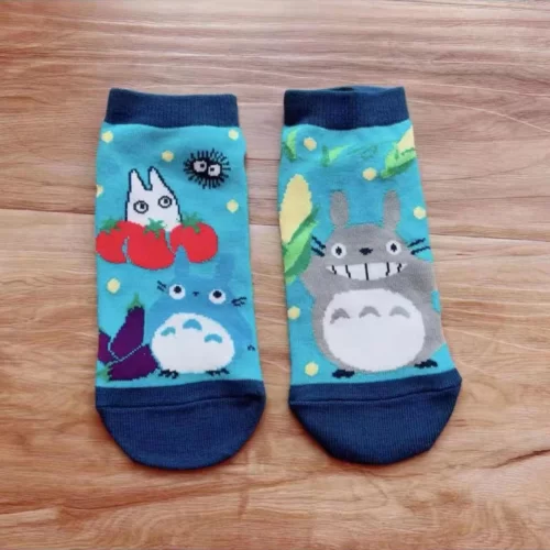 Chaussettes-femme-Hayao-Miyazaki-Mon-Voisin-Totoro-Chihiro-Kiki-la-petite-sorci-re-Printemps-Et-Mignon-8 Mini chaussettes Totoro - Image 11