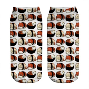 Chaussettes-kawaii-imprim-de-dessin-anim-pour-femmes-kawaii-harajuku-nouveaut-dr-le-mignon-cadeau-pour-2 Chaussettes sushi fantaisie - Chat
