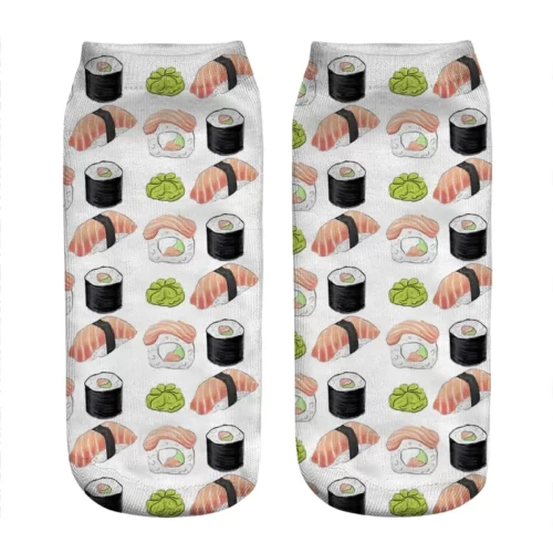 Chaussettes-kawaii-imprim-de-dessin-anim-pour-femmes-kawaii-harajuku-nouveaut-dr-le-mignon-cadeau-pour-4 Chaussettes sushi fantaisie - Wasabi