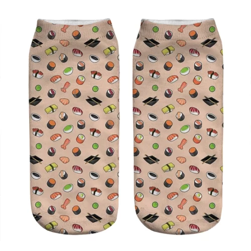 Chaussettes-kawaii-imprim-de-dessin-anim-pour-femmes-kawaii-harajuku-nouveaut-dr-le-mignon-cadeau-pour-5 Chaussettes sushi fantaisie - Saumon