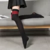 Long-black-and-white-striped-socks-for-women-over-the-knee-socks-high-socks-for.jpg_640x640-6 Chaussettes hautes écolières - Noir et Rouge