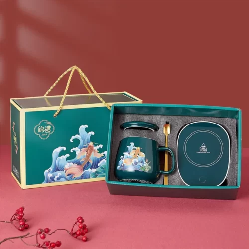 Ensemble-cadeau-en-c-ramique-pour-filles-tasses-caf-tasse-caf-sous-verre-USB-coussin-chauffant.jpg_640x640-1 Tasse Chauffante Carpe Koï - Vert