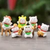 Cartoon-Ornament-Set-Maneki-Neko-Lucky-Cat-Animal-Figure-Over-Model-Kasgehog-1 5 Figurines Maneki Neko - Image 2