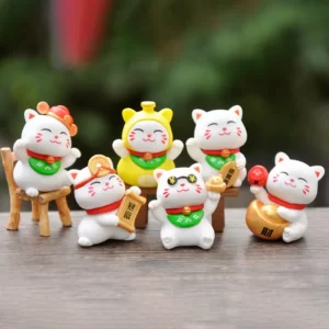 5 Figurines Maneki Neko - Image 2