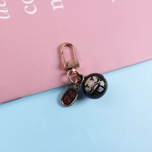 Porte Clé de Daruma Noir Porte Clés Daruma - Image 2
