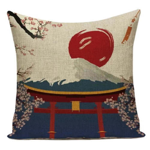 Just-Japanese-style-cushion-for-sofa-car-decorative-pillowcase-for-home Housse de Coussin Torii