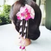 Kimono-Japonais-en-Tissu-Fait-la-Main-Fleur-ventail-Pliant-Accessoires-pour-Cheveux-r-initialisation-Gland.jpg_640x640.jpg_ (2) Épingle à cheveux japonaise traditionnelle - Rose-fonce