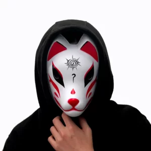 Masques-de-renard-japonais-avec-glands-et-cloches-masque-de-f-te-cosplay-masque-d-Halloween Masque Japonais Kitsune