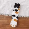 Optique-Chaussettes-cinq-doigts-pour-femmes-Chaussons-de-sol-pour-filles-Chaussons-Parker-moelleux-Chaussette-ray.jpg_640x640-8 5 Paires chaussettes pilou pilou patte de chat - Image 3