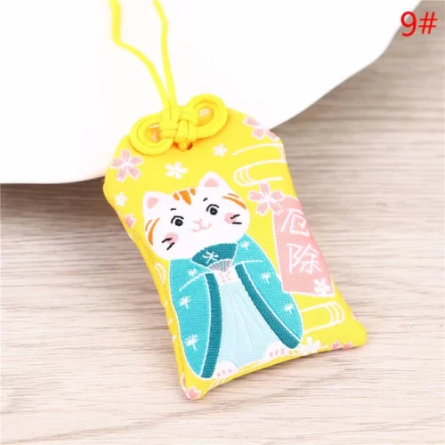 Japanese-Omamori-Prayer-Pendant-for-Fortune-Protection-Bag-for-Health-and.jpg_640x640-2 Omamori Maneki Neko - Jaune