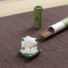 Ceramic-incense-holders-for-aromath-rapie-Eva-d-incense-cat-ornament-of-1 Porte Encens Maneki Neko - Image 2