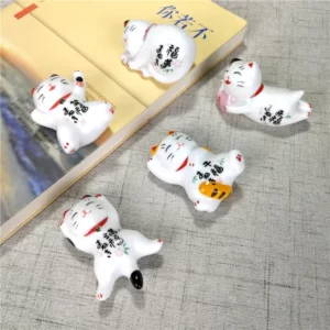 Porte-baguettes-en-c-ramique-de-style-japonais-chat-porte-bonheur-support-de-baguettes-oreiller-assistance Support Baguettes Maneki Neko