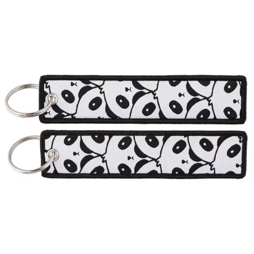 Panda key ring Porte Clés Brodé Panda