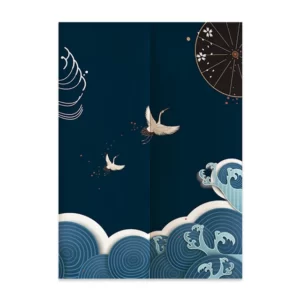 Noren Japonais - Grue 85x150cm