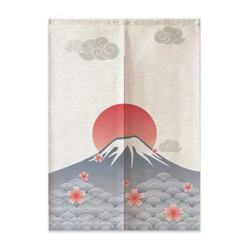 Rideau-d-coratif-japonais-Fuji-Waves-aucun-rideau-de-porte-cloison-de-porte-de-cuisine-entr.jpg_640x640-5 Noren Japonais - Mont-fuji 85x150cm