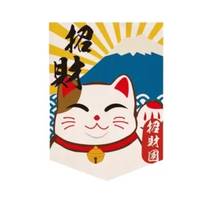 Petit Noren Maneki Neko - Modele-2 30x50cm