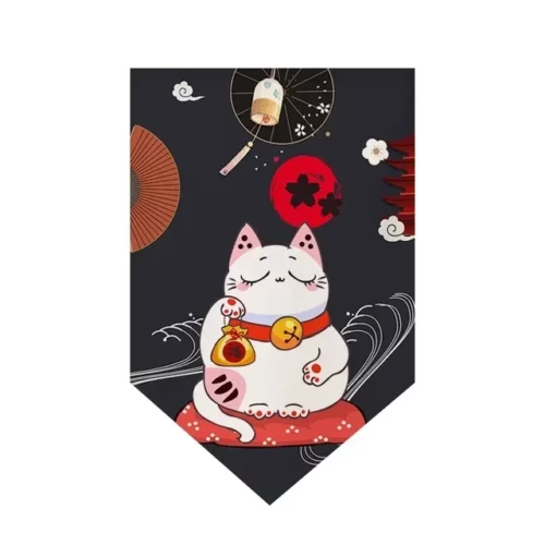 Rideau-de-confrontation-japonais-rideau-court-pour-restaurant-de-sushi-rideau-de-porte-triangulaire-impression-de.jpg_640x640.jpg_ (5) Petit Noren Maneki Neko - Modele-3 30x50cm