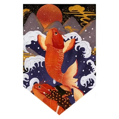 Rideau-de-confrontation-japonais-rideau-court-pour-restaurant-de-sushi-rideau-de-porte-triangulaire-impression-de.jpg_640x640.jpg_ (6) Petit Noren Carpe Koï - Modele-1 30x50cm