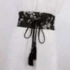 S3ce1032a19b043c997806add914bcf3af Ceinture Obi Traditionnelle Sakura - Noir et Blanc