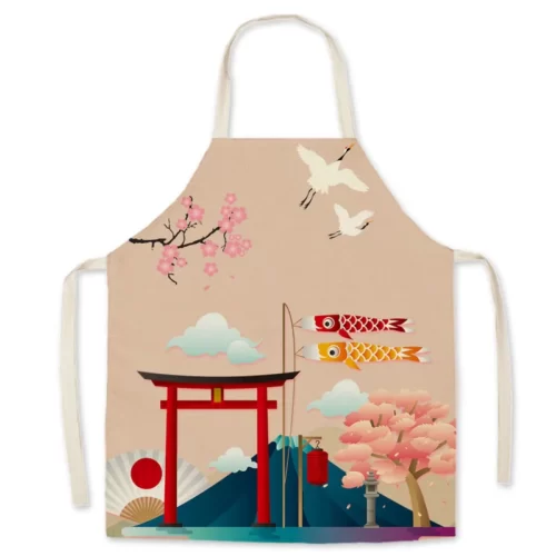 S416a194094d0426f8b0968dc50146e31v Tablier Mont Fuji - Modele-1 enfant-38x47cm