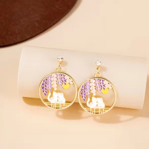 S4670a17ccbfd4f1aa3c8c4a0bff06300k Boucles d'oreilles Chat Kawaii