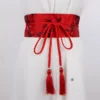 S56caac958e0541268feede95dffdacfdH Ceinture Obi Traditionnelle Sakura - Rouge