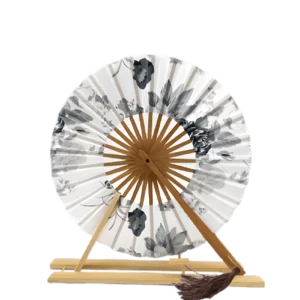 S66aa72d3e82d47dda92437a3eecc62b07-removebg-preview (1) Éventail Japonais Uchiwa Blanc et Noir