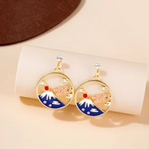 Boucles d'oreilles Mont Fuji
