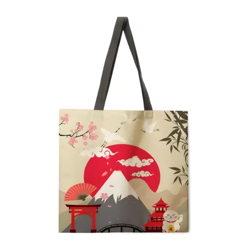 Mont-Fuji-contract-tote-bag-for-ladies-sac-provisions-pliable-sac-de-plage.jpg_640x640.jpg_ (3) Tote Bag Temple Fuji - L