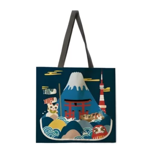 Mont-Fuji-contract-tote-bag-for-ladies-sac-provisions-pliable-sac-de-plage.jpg_640x640.jpg_ (7) Tote Bag Daruma Fuji - L