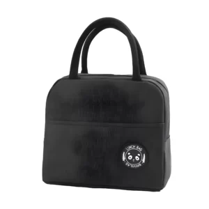 Sac à Lunch Panda Unicolore - Noir