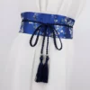 Sc1029e67e733472f901f078bd788f68dv Ceinture Obi Traditionnelle Sakura - Bleu