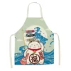 Cotton-and-linen-kitchen-apron-japanese-animated-cat-lucky-cat-sleeveless-bib.jpg_640x640-11 Tabliers Maneki Neko Japonais - Modele-12 enfant-38x47cm