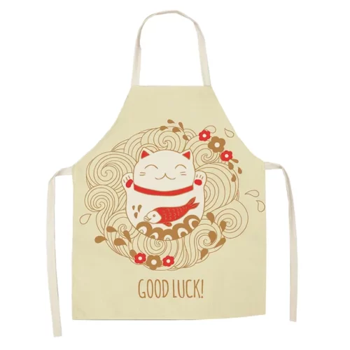 Cotton-and-linen-kitchen-apron-japanese-animated-cat-lucky-cat-sleeveless-bib.jpg_640x640 Tabliers Maneki Neko Japonais - Modele-1 enfant-38x47cm