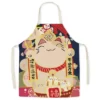 Japanese-style-linen-kitchen-apron-cartoon-cat-housekeeping-resistant-l.jpg_640x640-3 Tablier Maneki Neko - Modele-15 adulte-68x55cm