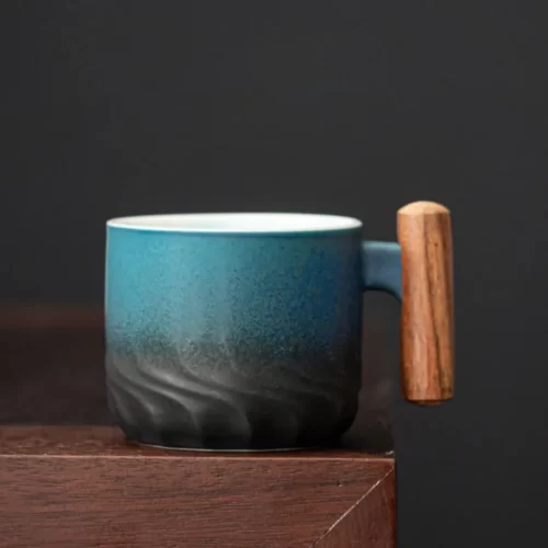 Tasse-Caf-R-tro-en-C-ramique-avec-Poign-e-en-Bois-Exquise-Solide-Faite-la-1 Tasse Japosaise - Image 4