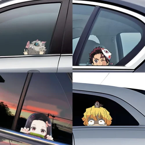 Autocollant Demon Slayer Voiture Autocollant anime Demon Slayer peek voiture