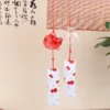 002 Carillon Éolien Japonais Furin — Poisson Rouge en Verre