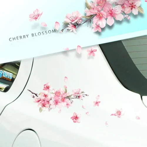 003 Autocollant Voiture Sakura — Fleurs de Cerisier Japonais